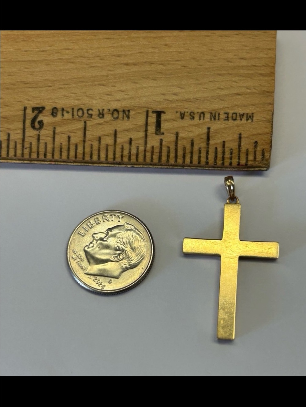 Vintage 10K real solid yellow gold esemco cross pendant not scrap - Picture 9 of 10